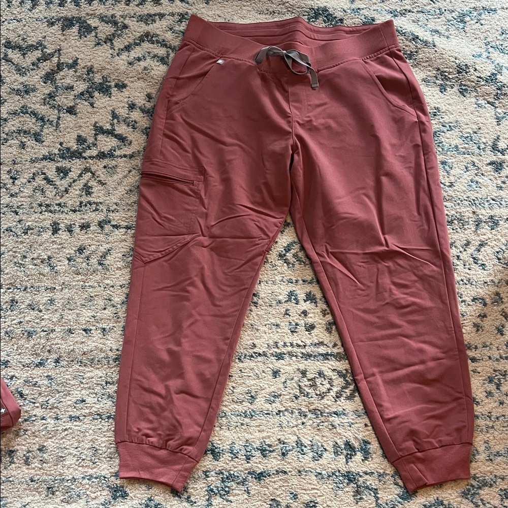 Figs Women’s Size Large Petite Mauve Zamora Jogger Pants